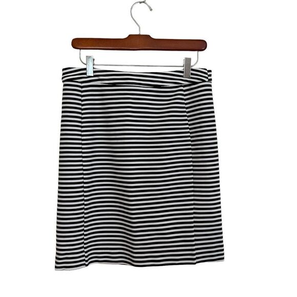 41 Hawthorne Black Striped Pencil Skirt Size Medium‎ - Picture 3 of 14